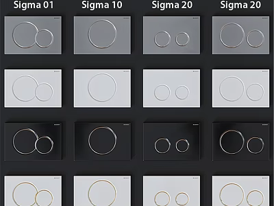 Sigma Series Daily Washing Essentials Featuring Round Shapes In Various Sizes 3d model