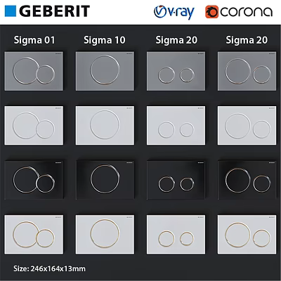 Sigma Series Daily Washing Essentials Featuring Round Shapes In Various Sizes 3d model