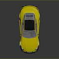 Yellow Sports Car With Streamlined Body Black Roof And Sporty Wheels Design