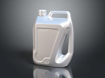 Sleek Silver Household Oil Container With Ergonomic Handle And Secure Cap For Daily Use 3d model