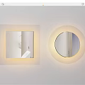 Modern Illuminated Square And Round Mirrors For Home Wall Decor