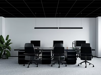 Minimal Office Minimal Office Desk and Chair 3d model