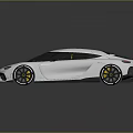 Sleek Silver Concept Sports Car With Black Roof And Reflective Surface