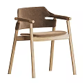 Modern Leisure Chair With Wooden Frame Armrest Padded Seat And Multiple Sizes