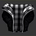 Black and White Checkered Home Decor Cushion With Zipper Design And Soft Texture