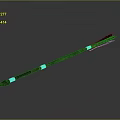 Traditional Spear Weapon With Wooden Shaft Black Gold Decorations Pointed Tip And Feathered End