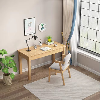 Nordic Desk Chair Children's Desk Chair 3d model