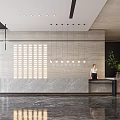 Modern Hall Front Desk 3d model