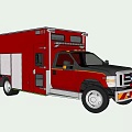 Red Ambulance Emergency Medical Vehicle With Functional Body Design And Equipment