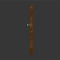 Hinged Door Wooden Brown Panel Design With Classic Door Handle For Interior Home Decoration