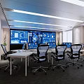 Monitoring room Monitoring center Command center 3d model