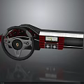 High Quality Car Parts With Steering Wheel Dashboard Console And Red Accents