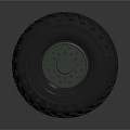 Heavy Duty Vehicle Axle With Large Off Road Tires And Reinforced Metal Frame