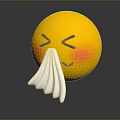 Expression package WeChat expression package cartoon expression cartoon face emoticon Yan text 3d model