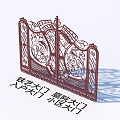 Wrought Iron Gate Courtyard Gate Entrance Gate Community Gate 3d model