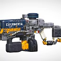 Experimental Futuristic Weapon With Mechanical Details 3d model