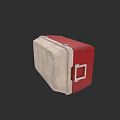 Red And Beige Commercial Equipment Storage Box With Metal Latch Design