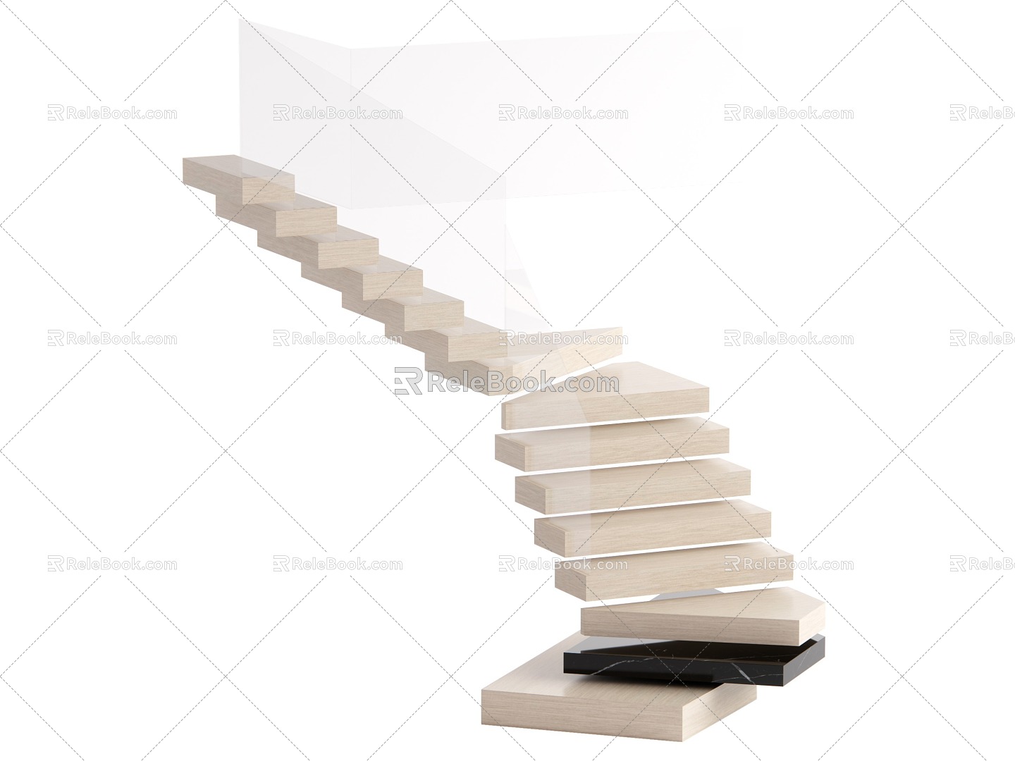 modern staircase indoor staircase 3d model