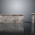 Rustic Wooden Stone Countertop And Pillar With Natural Texture Design
