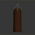 Brown Hanging Punching Bag Training Equipment With Chain And Leather Surface