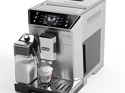 Modern Automatic Coffee Machine With Milk Froth Function And Stainless Steel Design For Kitchen 3d model
