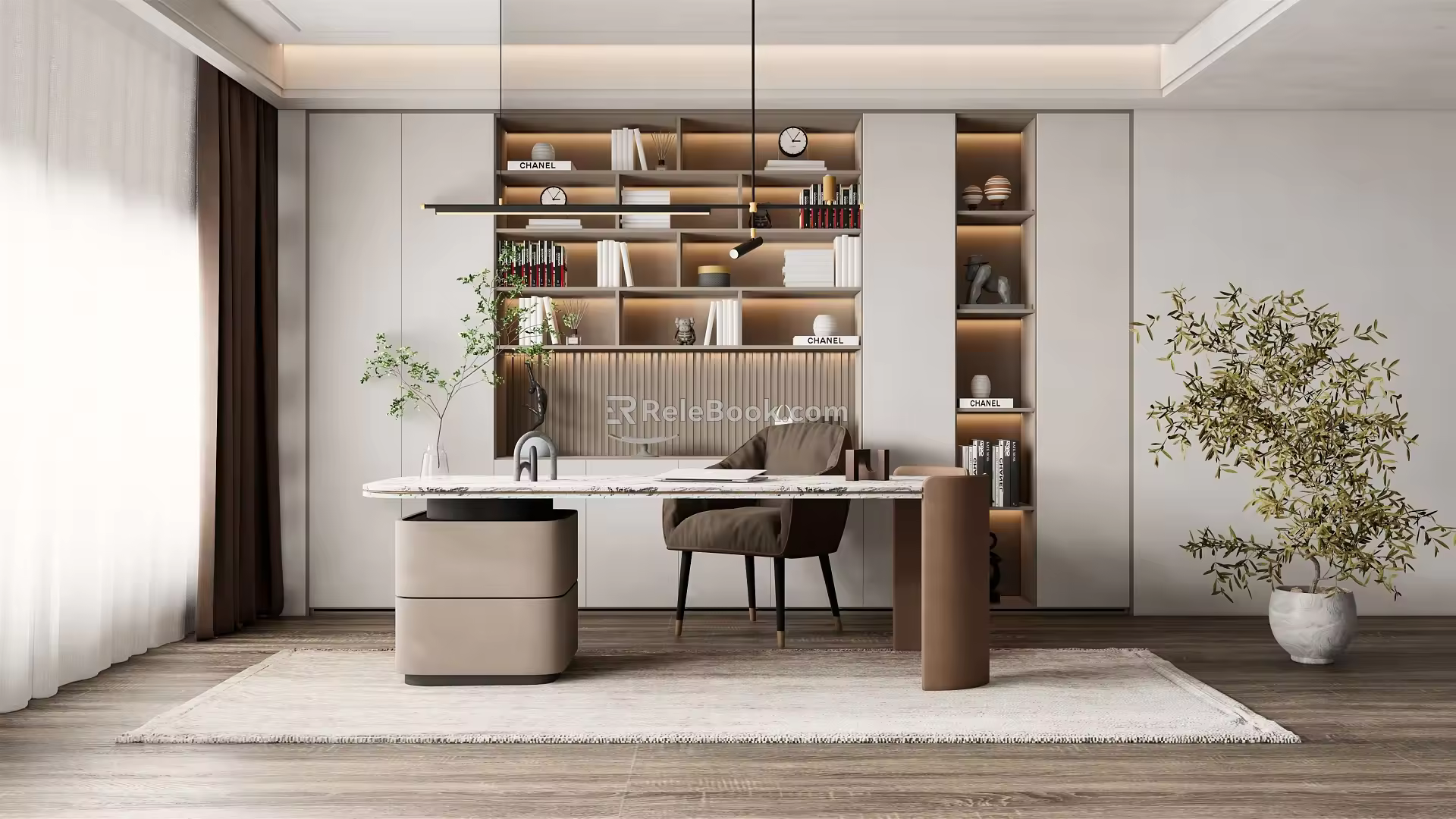 Modern study 3d model