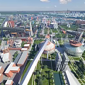 Aerial View of Modern Industrial Plant Featuring Large Domed Storage Tanks and Green Spaces