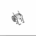 Standard Mobility Wheelchair With Black Frame White Seat Large Wheels And Footrests