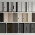 Flush Doors Featuring Different Colors Materials and Modern Designs for Home Interior 3d model