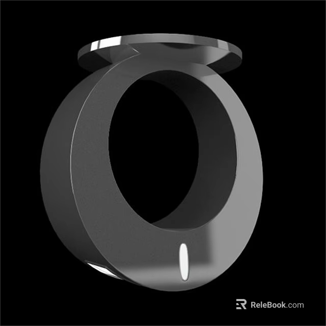 Modern Kitchen Appliance With Metal Ring Structure And Sleek Surface Design 3d model