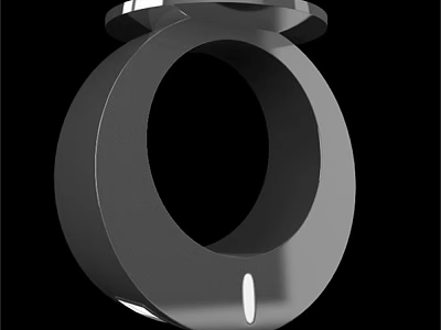 Modern Kitchen Appliance With Metal Ring Structure And Sleek Surface Design 3d model