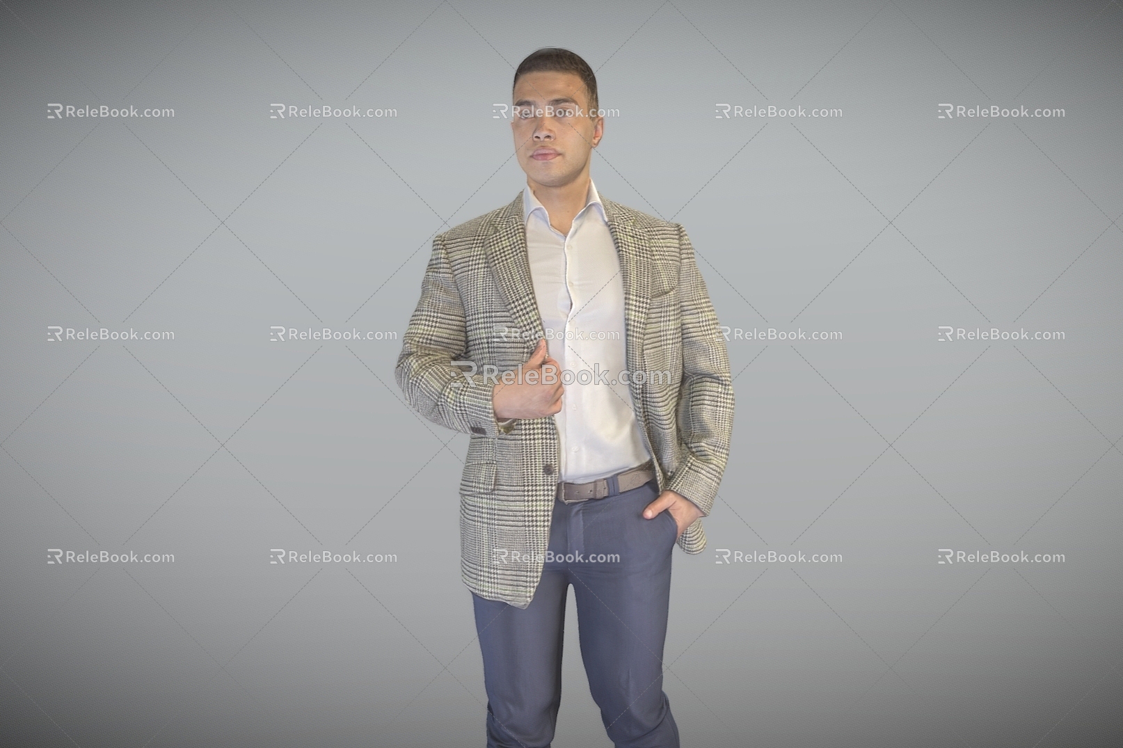 Business Men Standing Men Men Men 3d model