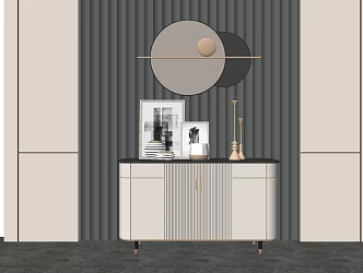 Light Luxury Side Cabinet Side Cabinet Decoration Combination 3d model