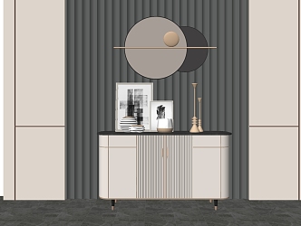 Light Luxury Side Cabinet Side Cabinet Decoration Combination 3d model
