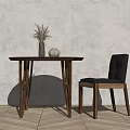 Modern Dining Table and Chair Combination 3d model
