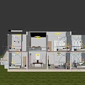 Modern Detached Villa Exterior And Interior Design With Two Story Balcony Spacious Rooms And Greenery