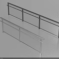 Two Modern Railings With Sleek Metal Frames And Clear Glass Panels