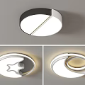 Modern Round Ceiling Light With Geometric Design And Soft LED Illumination Features 3d model