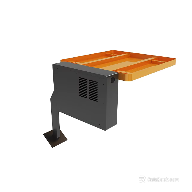 Functional Metal Stand With Wooden Tray Platform Design And Stable Base 3d model 