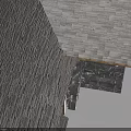 Traditional Stone Building With Gray Slate Roof And Wooden Support Beams