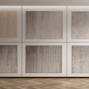 Carpet Light Luxury Carpet Minimalist Carpet Square Carpet Gray Carpet 3d model