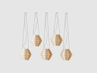 Modern chandelier combination 3d model