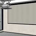Modern Projector Projection Curtain 3d model