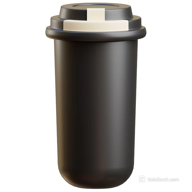 Modern Black Cup With Sleek Design And Smooth Surface For Daily Use 3d model 