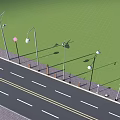 Outdoor Street Lamps With Various Designs For Roadside Lighting And Green Areas