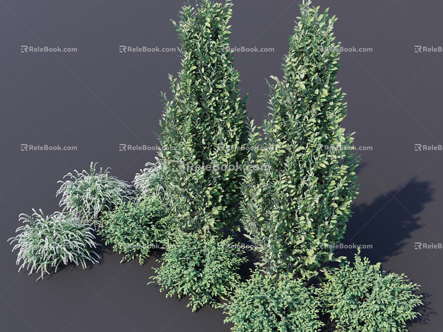 Shrub Tree Garden Plants Landscape Shrubs Landscape Trees Grass Trees Flowers and Plants 3d model