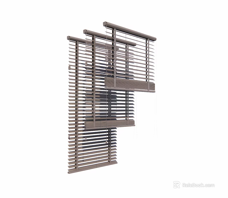 Modern Venetian Blinds With Adjustable Horizontal Slats For Window Light Control And Interior Design 3d model