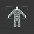 Hulk Superhero Character In White Red Black Armor Suit Standing Pose
