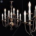 Retro chandelier six lights 3d model