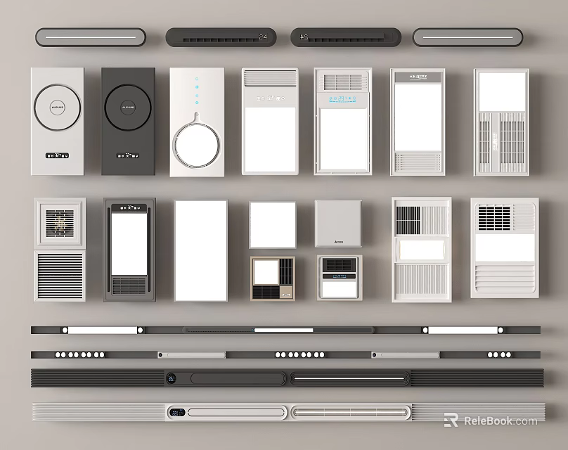 Various Modern Electrical Control Panels With Diverse Designs And Functional Features 3d model 